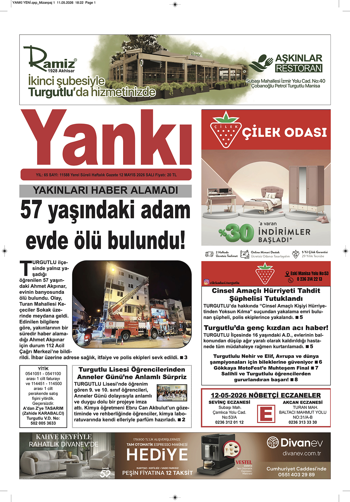 YANKI 12 MAYIS 2026 SALI