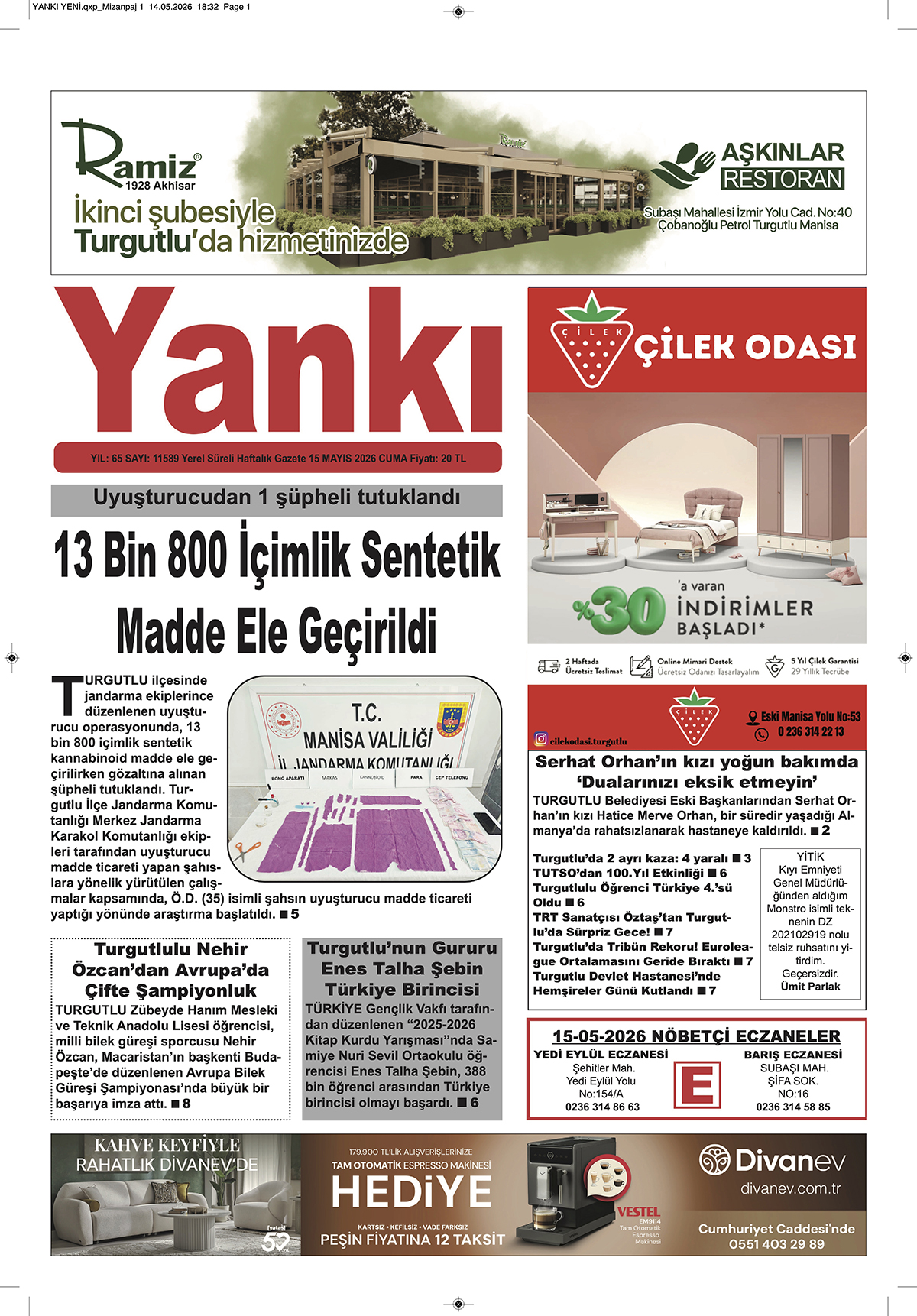 YANKI 15 MAYIS 2O26 CUMA