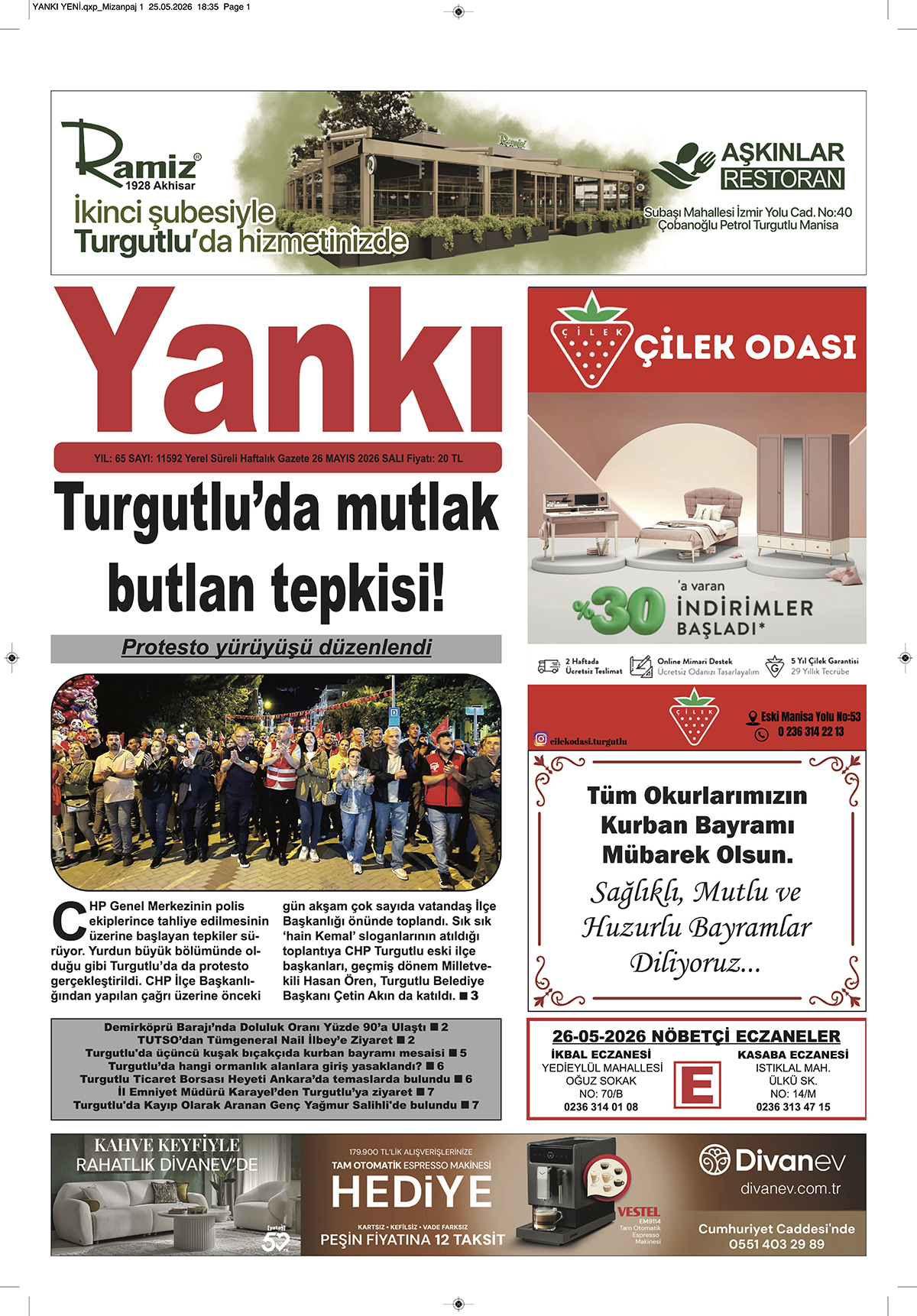 YANKI 26 MAYIS 2026 SALI