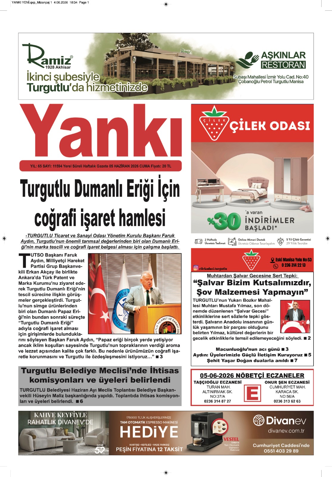 YANKI 05 HAZİRAN 2026 CUMA