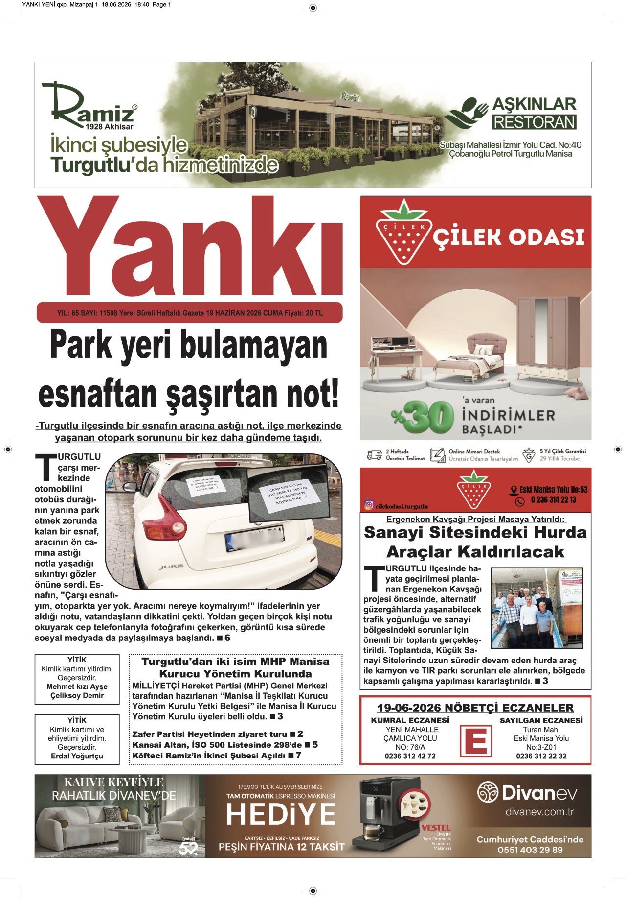 YANKI 19 HAZİRAN 2026 CUMA