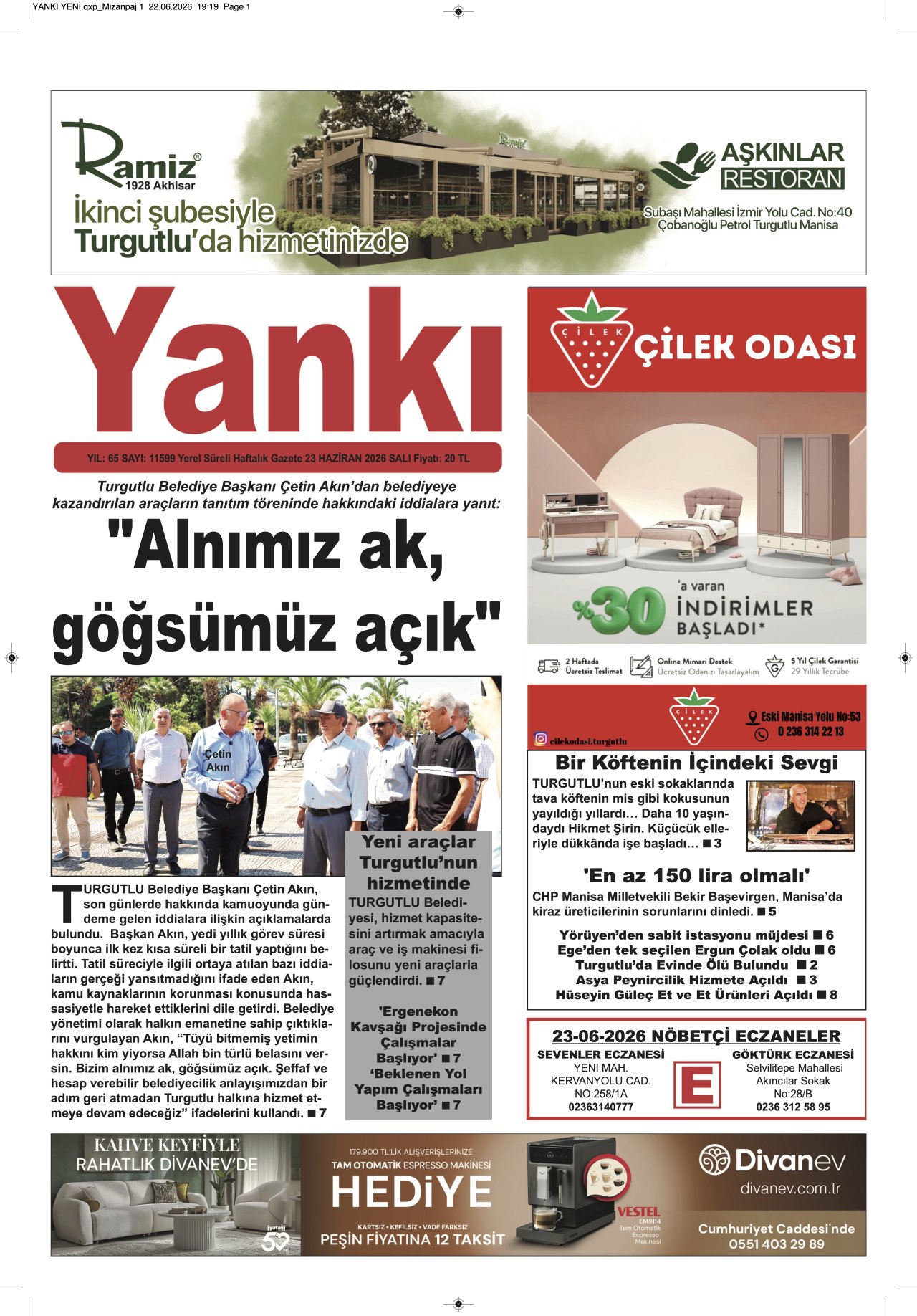 YANKI 23 HAZİRAN 2026 SALI