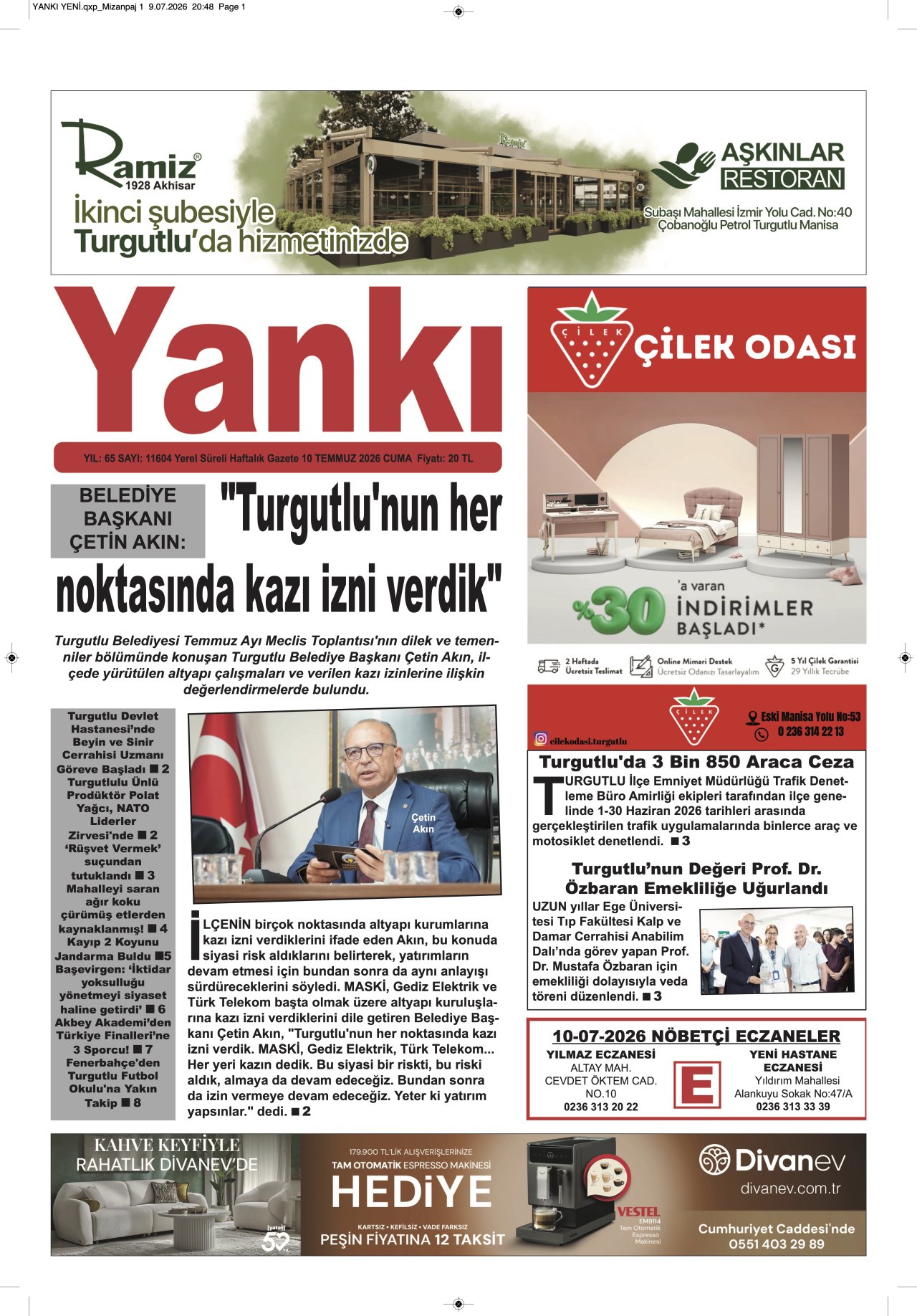 YANKI 10 TEMMUZ 2026 CUMA