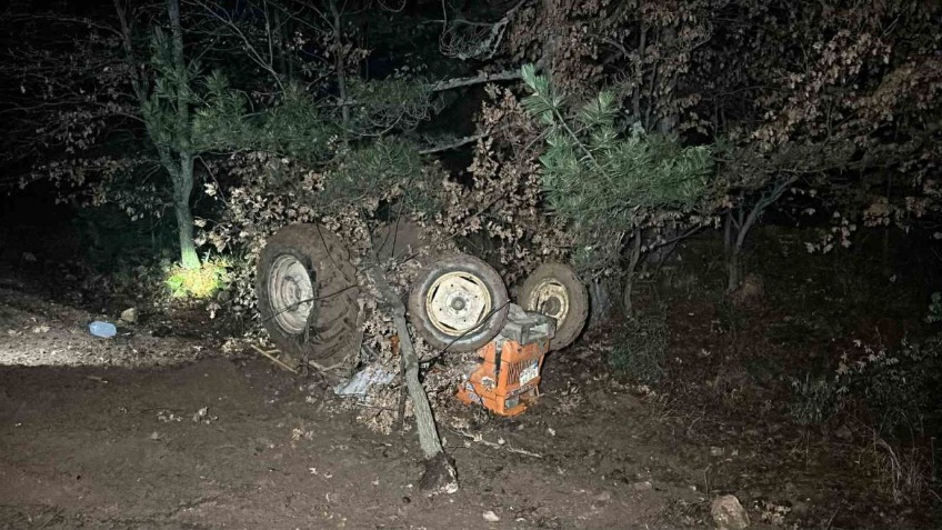 Ege'de traktör kazası can aldı:2 ölü, 2 yaralı!
