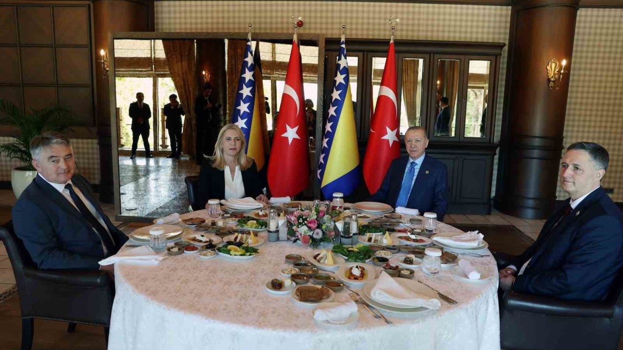 Cumhurbaşkanı Erdoğan, Bosna-Hersek Başkanlık Konseyi Başkanı ve üyeleriyle görüştü