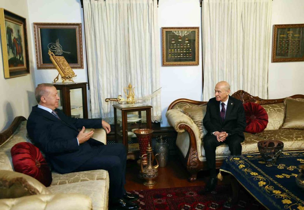 Cumhurbaşkanı Erdoğan, MHP Lideri Bahçeli ile bir araya geldi