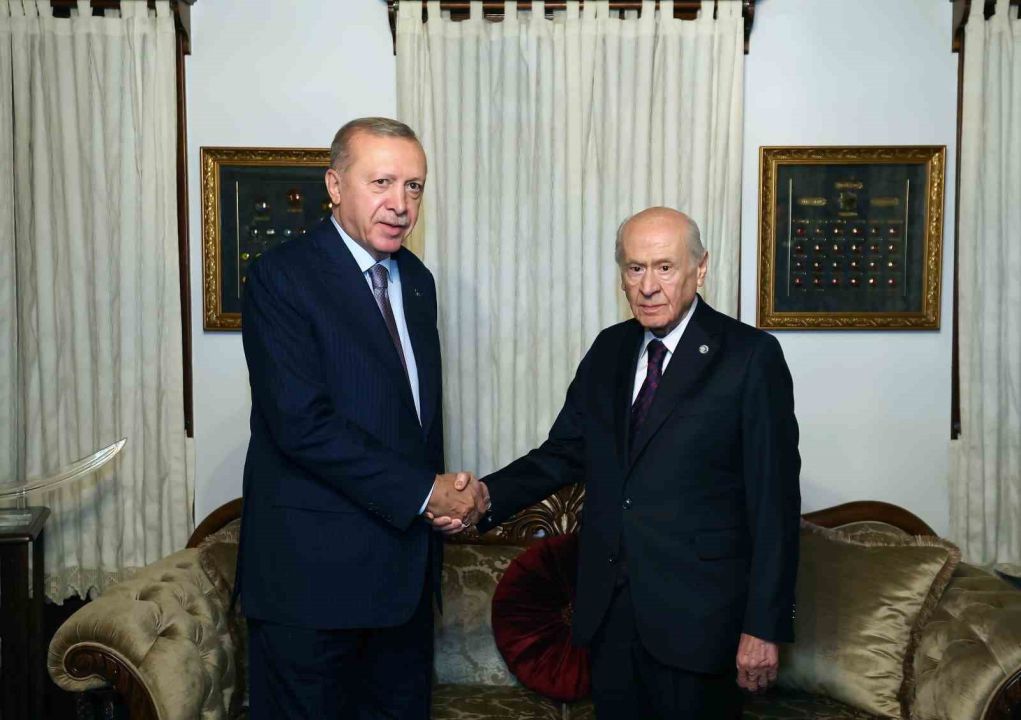 Cumhurbaşkanı Erdoğan, MHP Lideri Bahçeli ile bir araya geldi