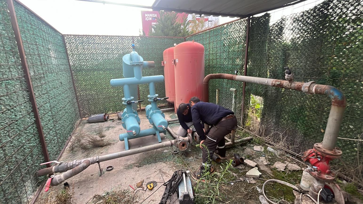 Manisa'da sulama sistemlerine bakım çalışması