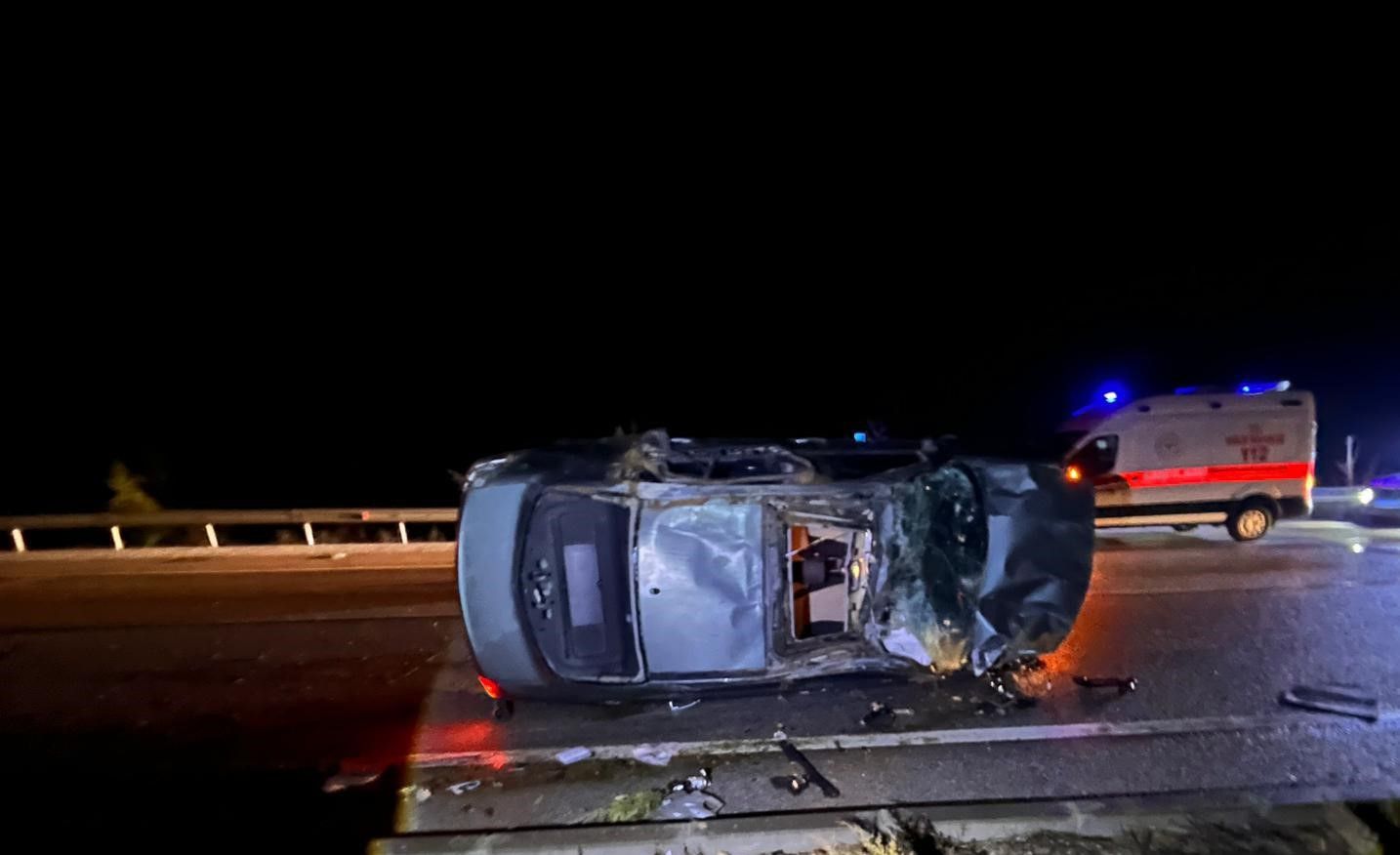 Ege'de kaza! Takla atan otomobilde 1 kişi yaşamını yitirdi