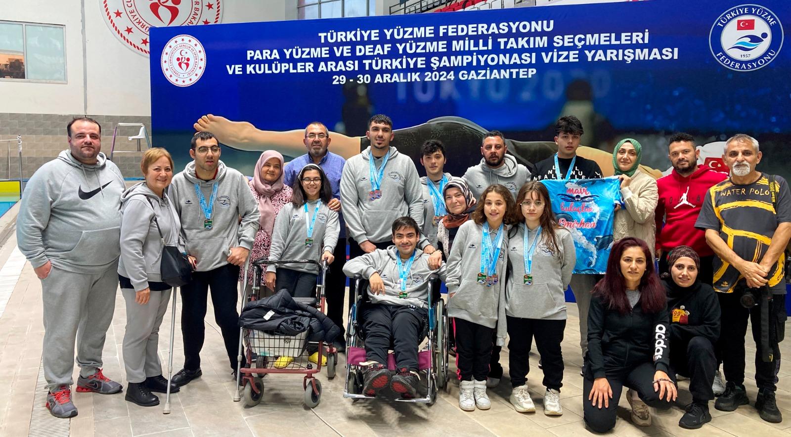 Manisalı Para yüzücüler Gaziantep’te kulaçları ile barajları aştı
