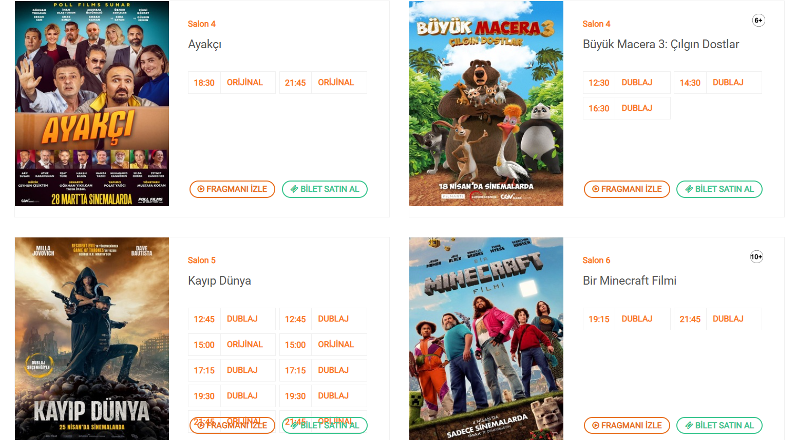 Turgutlu'da hangi filmler vizyonda?