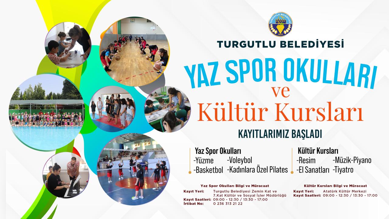 Turgutlu Belediyesi Yaz Spor Okulları ve Kurs Kayıtları Başladı