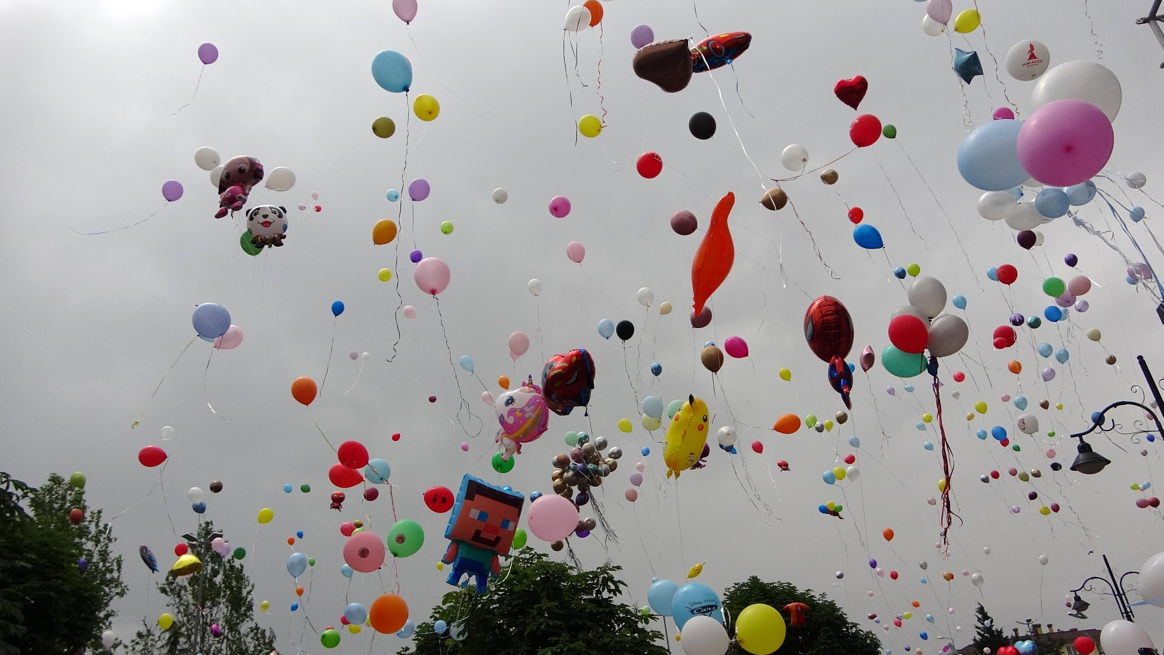 Kanseri yenen minik Ali Asaf için binlerce balon uçuruldu