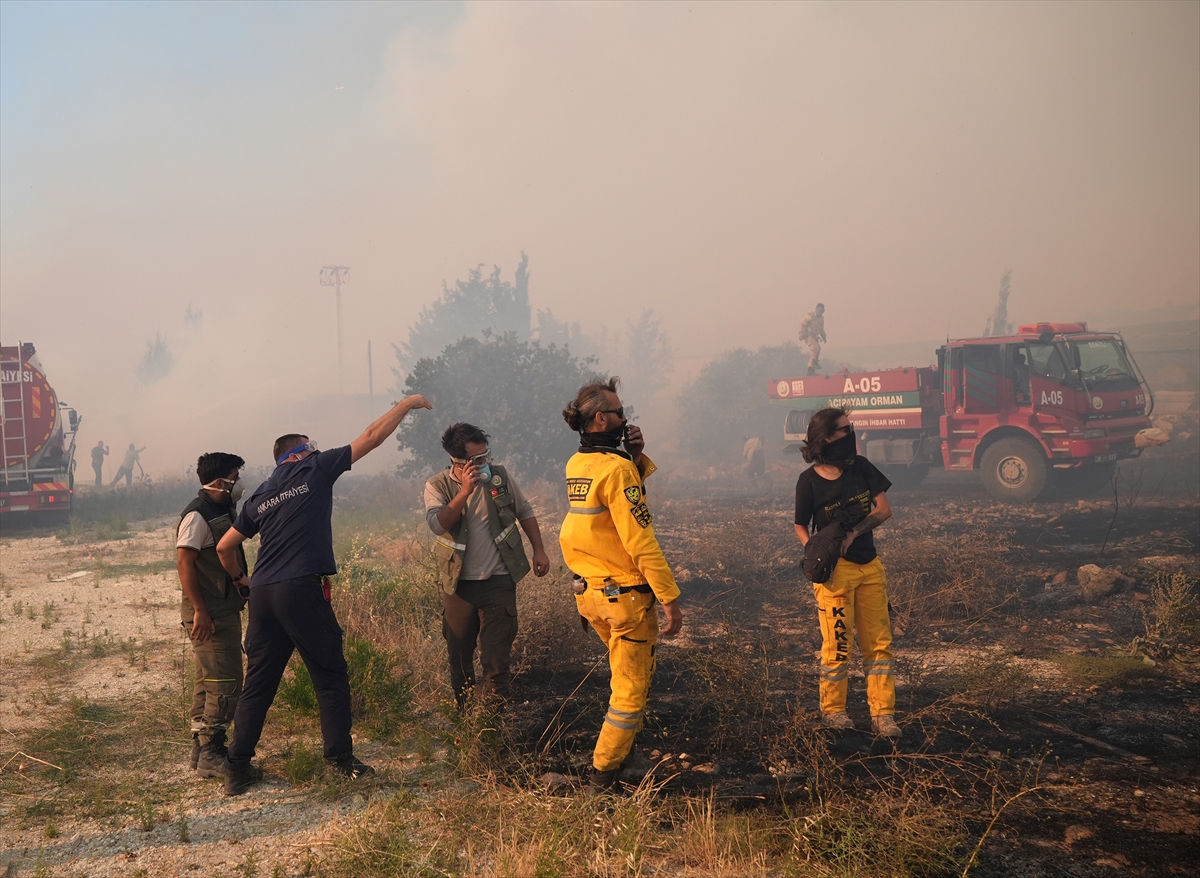 Çeşme yangınına müdahale sürüyor: 2 mahalle boşaltıldı