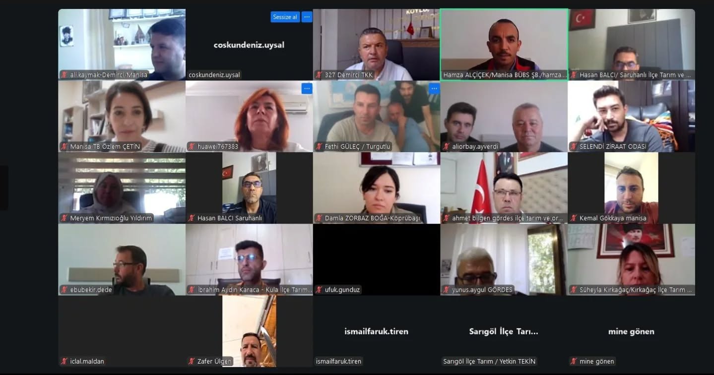 Manisa İl Tarım'dan Zeytinde Çevrimiçi Rekolte Eğitimi