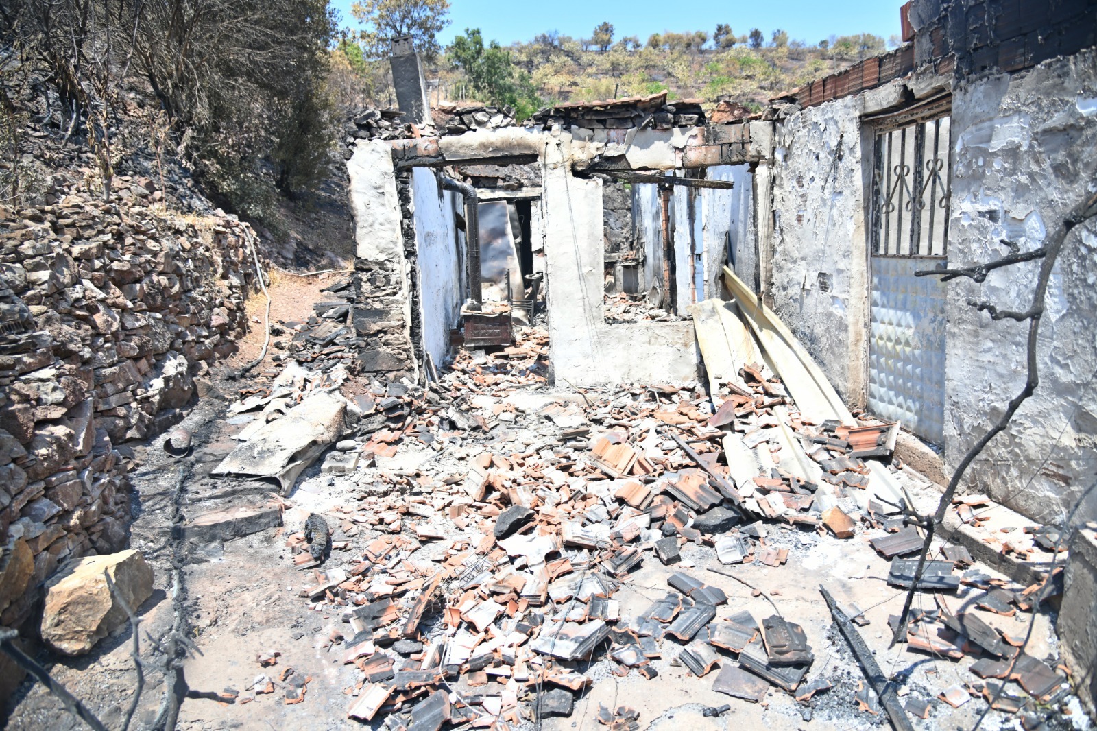 Deprem ve Doğal Afet Komisyonu Akhisar'da Yangın Bölgesini İnceledi