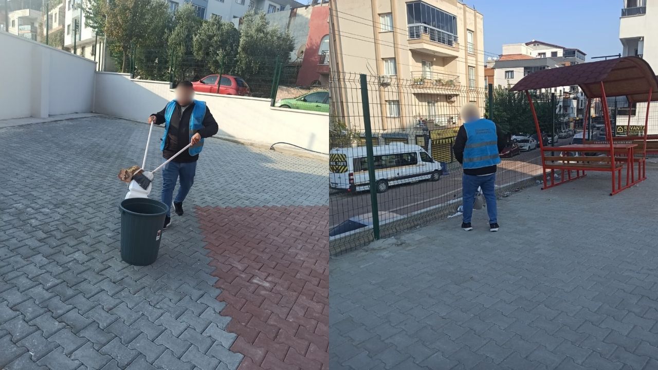 Turgutlu'da yükümlülerden Kur’an Kursu Temizliği