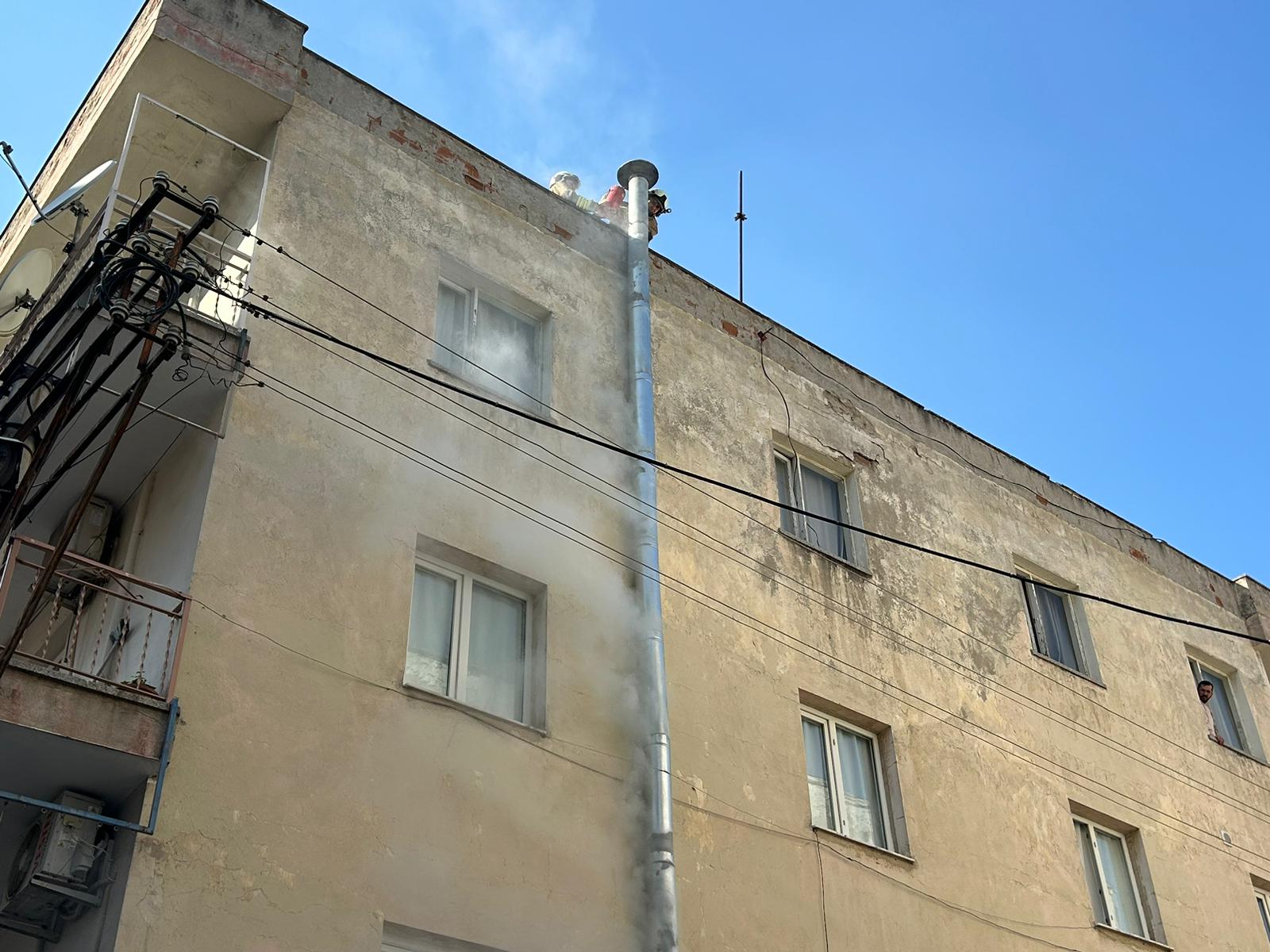 Turgutlu’da iş yerinde korkutan baca yangını