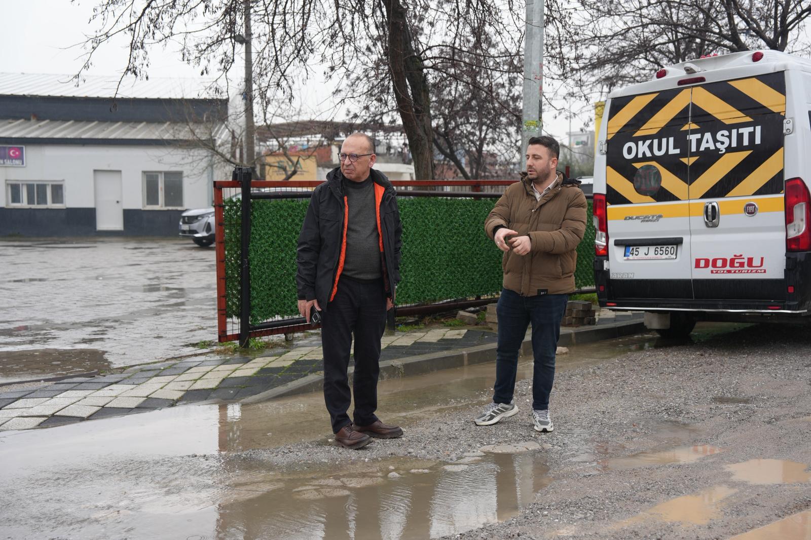 Turgutlu’yu Etkileyen Yağış Sonrası Başkan Akın’dan Yerinde İnceleme