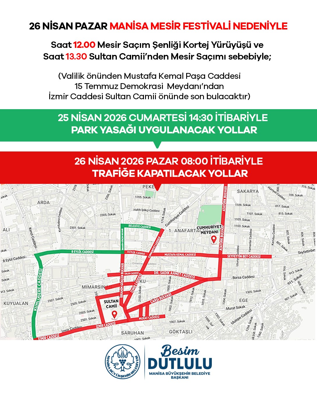 Dikkat! Manisa'da bu yollar trafiğe kapalı