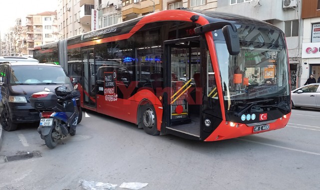 Ani fren yapan halk otobüsündeki 2 kişi hafif yaralandı