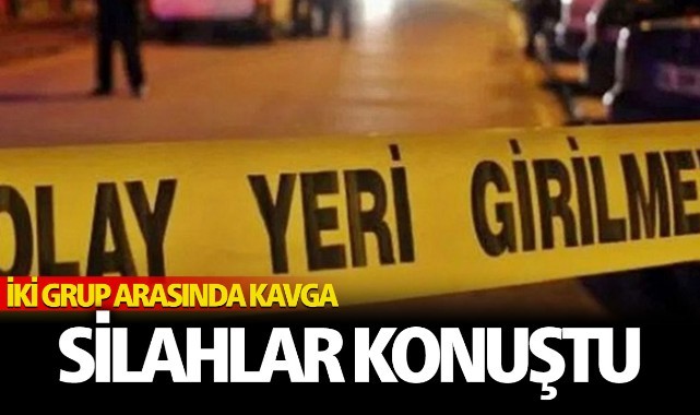 Silahlı kavgada bina ve araçlara mermi isabet etti