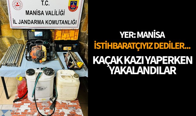 İstihbaratçıyız dediler kaçak kazı yaparken yakalandılar