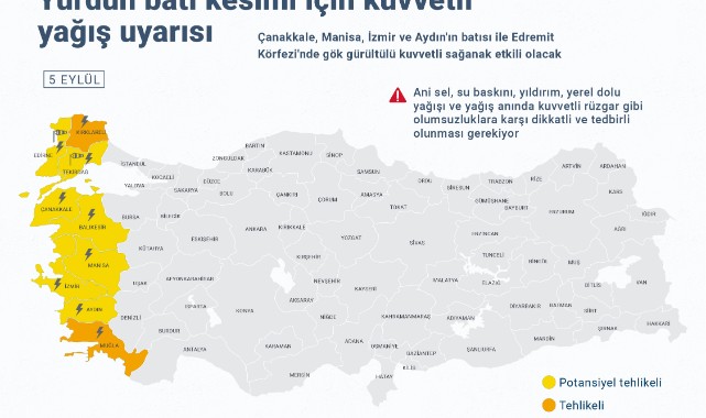 Yurdun Batı Kesimlerine Sağanak Uyarısı!