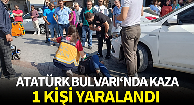 Atatürk Bulvarı'nda kaza; 1 yaralı