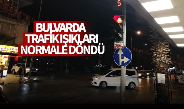 Bulvarda trafik ışıkları normale döndü