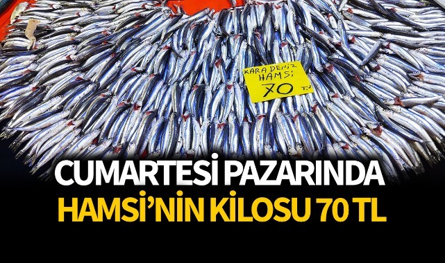 Cumartesi Pazarı'nda Hamsi'nin fiyatı 70 TL