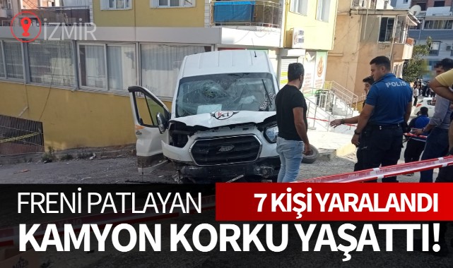 Freni patlayan kamyon korku yaşattı! 7 yaralı