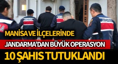 Jandarma'dan uyuşturucu operasyonu; 10 şahıs tutuklandı