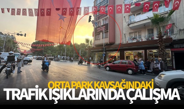 Orta Park Kavşağındaki Trafik Işıklarında çalışma!