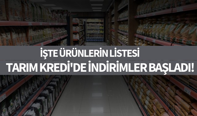 Tarım Kredi'de indirimler başladı! İşte ürünlerin listesi