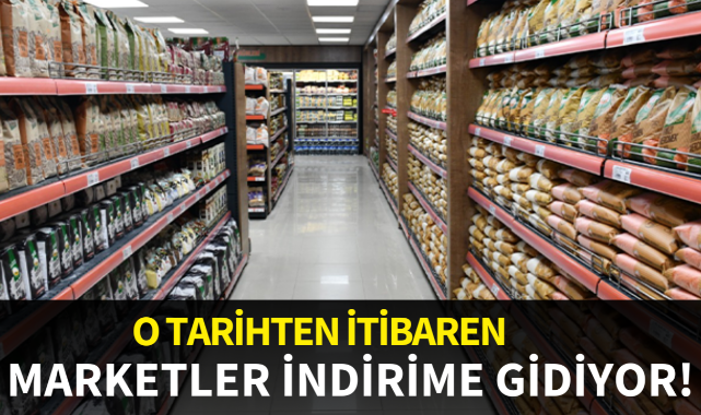 O tarihten itibaren marketler indirime gidiyor!
