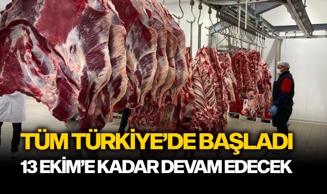 Tüm Türkiye'de başladı; 13 ekim'e kadar devam edecek
