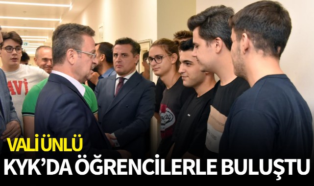 Vali Ünlü, KYK’da Öğrencilerle Buluştu