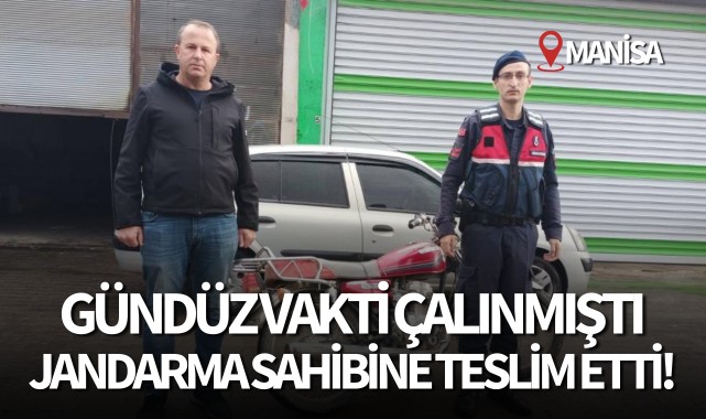 Gündüz vakti çalınmıştı: Jandarma sahibine teslim etti!