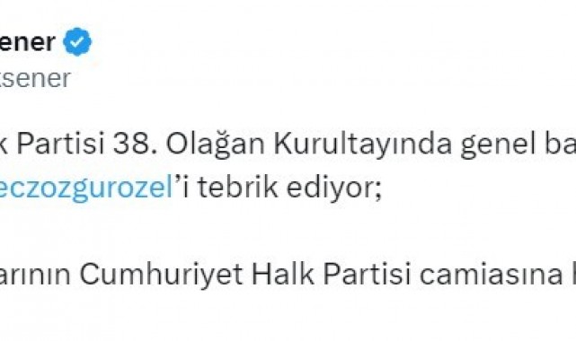 İYİ Parti Lideri Akşener'den CHP Genel Başkanı seçilen Özel'e tebrik