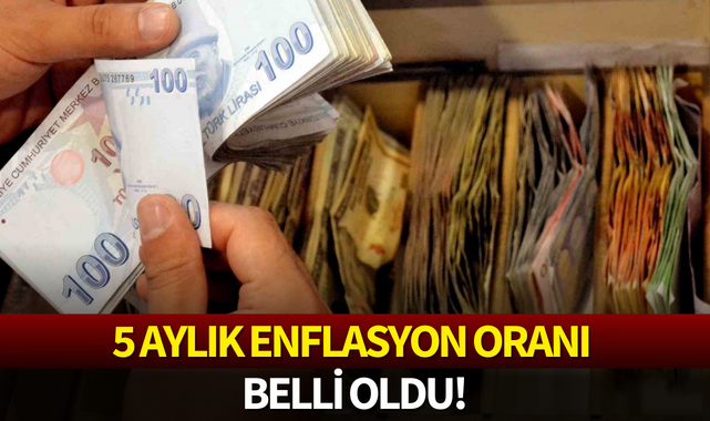 5 aylık enflasyon oranı belli oldu!