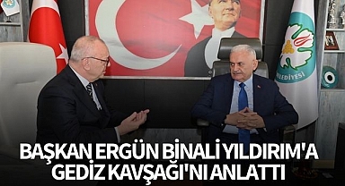 Başkan Ergün Binali Yıldırım'a Gediz Kavşağı'nı anlattı