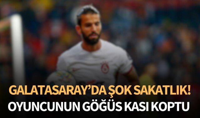 Galatasaray'da şok sakatlık! Oyuncunun göğüs kası koptu