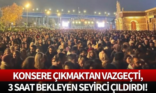 Konsere çıkmaktan vazgeçti,3 saat bekleyen seyirci çıldırdı!