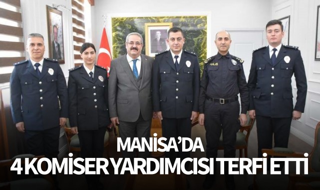 Manisa'da 4 komiser yardımcısı terfi etti