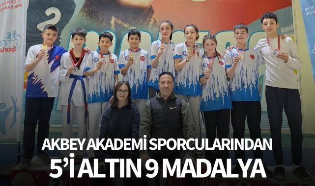 Akbey Akademi sporcularından 5'i altın 9 madalya