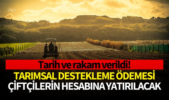 Tarımsal destekleme ödemesi çiftçilerin hesabına yatırılacak:Tarih ve rakam verildi!