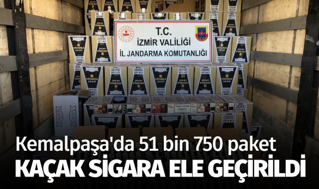 Kemalpaşa'da 51 bin 750 paket kaçak sigara ele geçirildi