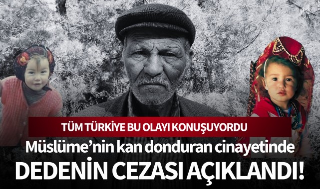 Müslüme'nin kan donduran cinayetinde dedenin cezası açıklandı!
