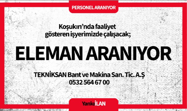 Tekniksan'da çalışmak üzere..